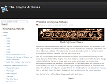 Tablet Screenshot of enigma-archives.com